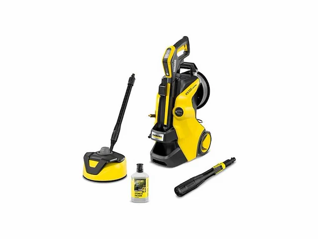 Kärcher k 5 premium smart control flex home hogedrukreiniger - premiumflex hogedrukslang - 145 bar - 500 l/u - 40 m²/u - slanghaspel - t 5 terrasreiniger - reinigingsmiddel - boost modus - app bediening - afbeelding 1 van  2