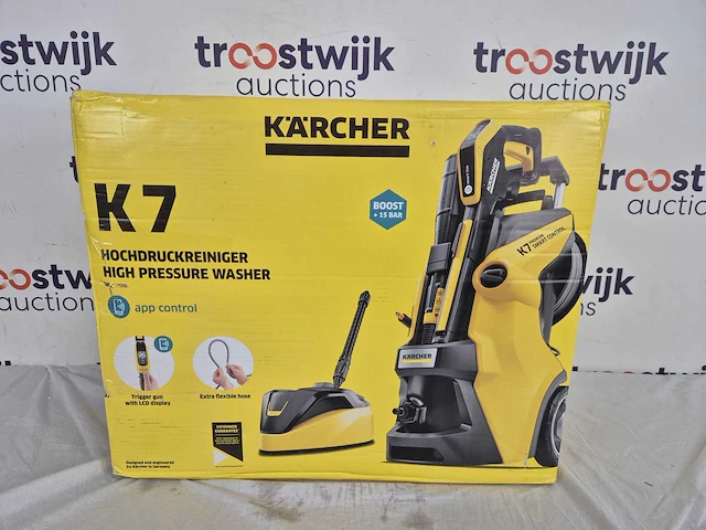 Kärcher k 7 smart control flex home hogedrukreiniger - premiumflex hogedrukslang - 180 bar - 600 l/u - 60 m²/u - slangshaspel - t 7 plus terrasreiniger - reinigingsmiddel - boost modus - app bediening - afbeelding 2 van  2