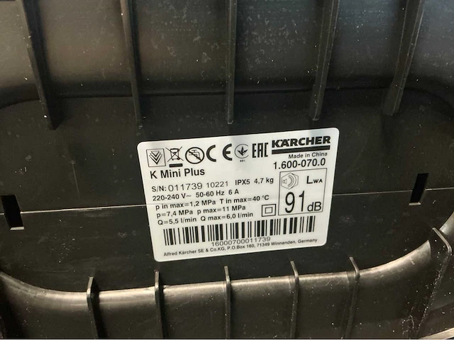 Kärcher k mini plus hogedrukreiniger - afbeelding 9 van  9