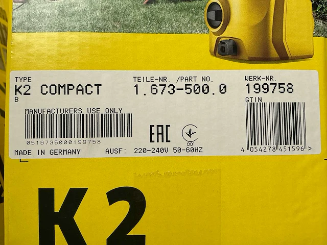 Kärcher k2 compact hogedrukreiniger - afbeelding 4 van  4