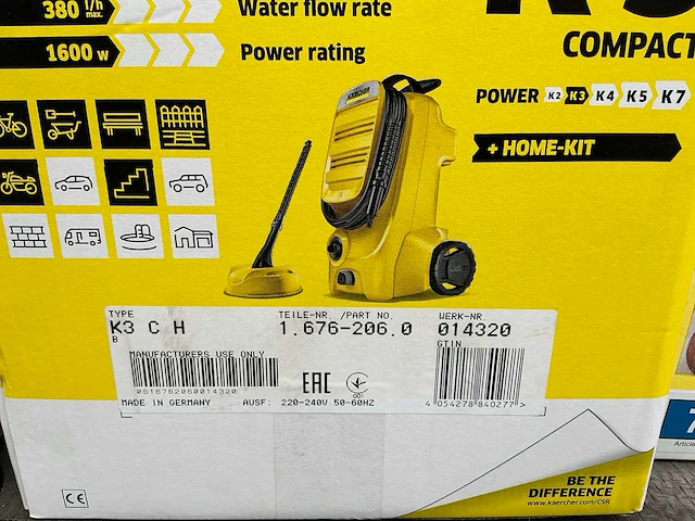 Kärcher k3 compact + home kit hogedrukreiniger - afbeelding 4 van  4