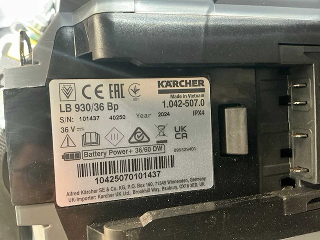 Kärcher lb 930/36 bp professionele bladblazer - afbeelding 2 van  10