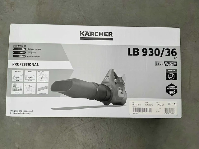 Kärcher lb 930/36 professionele bladblazer - afbeelding 1 van  5