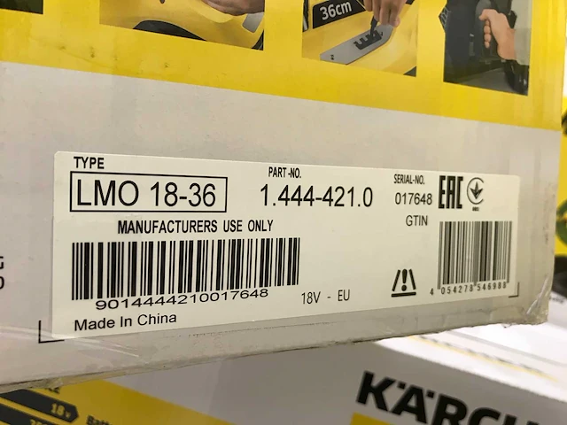 Karcher lmo 18-36 battery set accu-grasmaaier - afbeelding 3 van  11