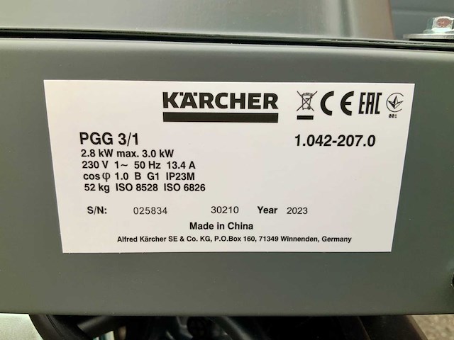Kärcher pgg3/1 noodstroomaggregaat - afbeelding 6 van  6
