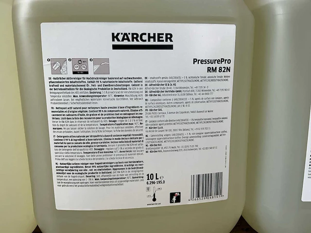Kärcher rm82n professioneel reinigingsmiddel 10 liter (2x) - afbeelding 3 van  4