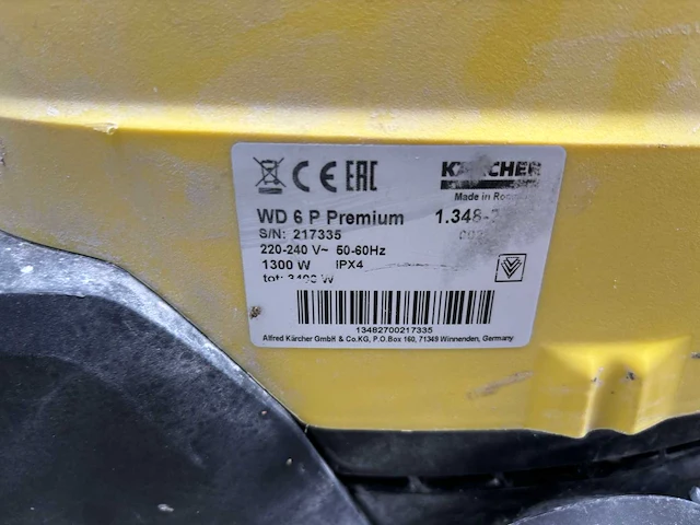 Kärcher wd 6 p premium industriële stofzuiger - afbeelding 3 van  5