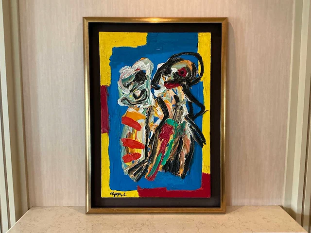 Karel appel (1921-2006) - twee personages- olieverf op doek - afbeelding 1 van  11