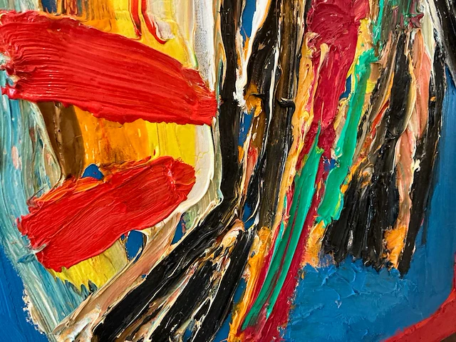 Karel appel (1921-2006) - twee personages- olieverf op doek - afbeelding 5 van  11