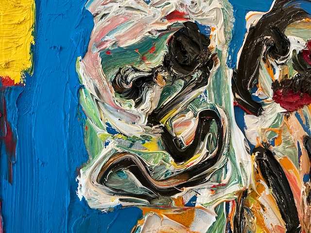 Karel appel (1921-2006) - twee personages- olieverf op doek - afbeelding 6 van  11