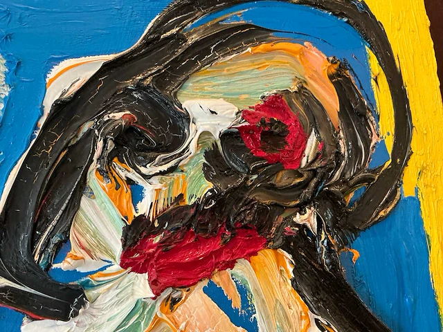 Karel appel (1921-2006) - twee personages- olieverf op doek - afbeelding 7 van  11