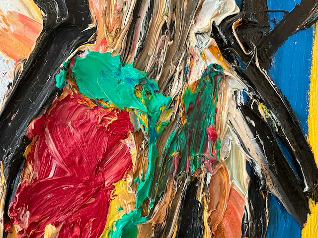 Karel appel (1921-2006) - twee personages- olieverf op doek - afbeelding 8 van  11