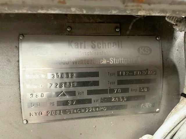 Karl schnell 112-fd2/175 pomp - afbeelding 8 van  9