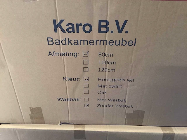 Karo - 64.0013 - badkamermeubel zonder wasbak met led spiegel - afbeelding 3 van  3