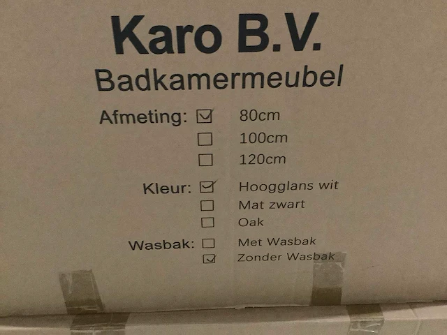 Karo - 64.0013 - badkamermeubel zonder wasbak. - afbeelding 2 van  4
