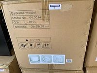 Karo - 64.0014 - badkamermeubel met wasbak met led spiegel - afbeelding 2 van  3