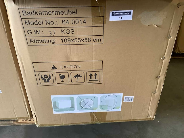 Karo - 64.0016 - badkamermeubel met wasbak met led spiegel - afbeelding 2 van  3