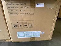 Karo - 64.0016 - badkamermeubel met wasbak met led spiegel - afbeelding 2 van  3