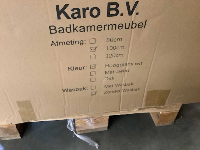 Karo - 64.0016 - badkamermeubel met wasbak met led spiegel - afbeelding 3 van  3