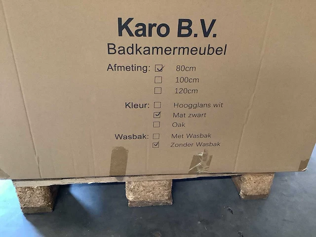 Karo - 64.0016 - badkamermeubel zonder wasbak en met led spiegel - afbeelding 3 van  4