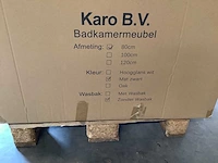 Karo - 64.0016 - badkamermeubel zonder wasbak en met led spiegel - afbeelding 3 van  4