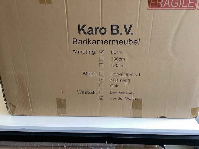 Karo - 64.0016 - badkamermeubel zonder wasbak met led spiegel - afbeelding 5 van  5
