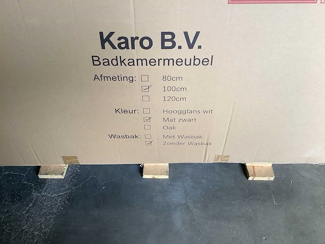 Karo - 64.0017 - badkamermeubel zonder wasbak met led spiegel - afbeelding 3 van  3