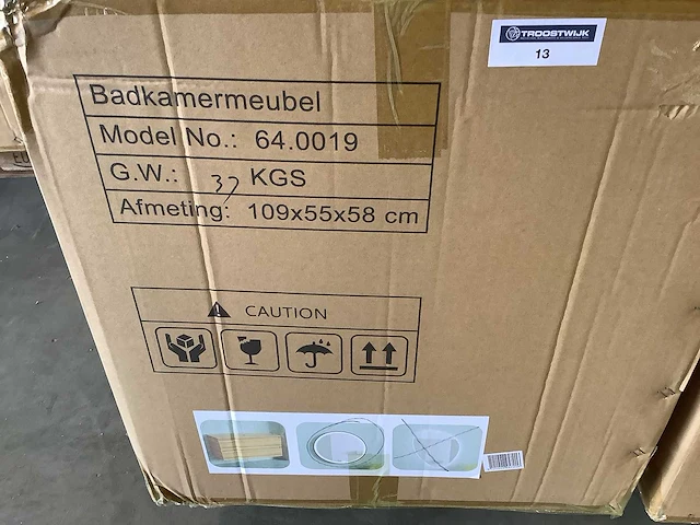 Karo - 64.0019 - badkamermeubel zonder wasbak met led spiegel - afbeelding 2 van  3