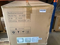 Karo - 64.0020 - badkamermeubel met wasbak en led spiegel - afbeelding 2 van  4