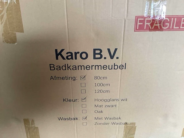 Karo - 64.0020 - badkamermeubel met wasbak en led spiegel - afbeelding 3 van  4