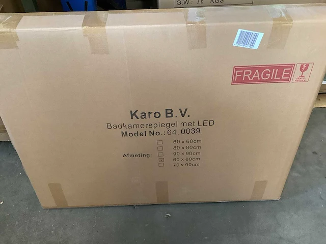 Karo - 64.0020 - badkamermeubel met wasbak en led spiegel - afbeelding 4 van  4
