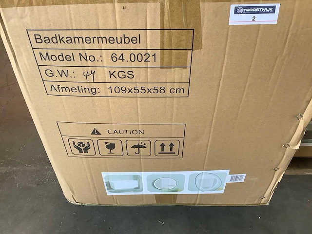 Karo - 64.0021 - badkamermeubel met wasbak en led spiegel - afbeelding 2 van  4