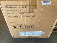 Karo - 64.0021 - badkamermeubel met wasbak en led spiegel - afbeelding 2 van  4