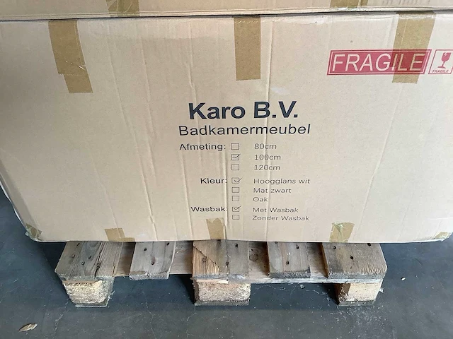 Karo - 64.0021 - badkamermeubel met wasbak en led spiegel - afbeelding 3 van  4