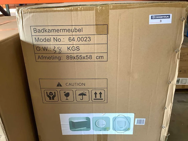 Karo - 64.0023 - badkamermeubel met wasbak en led spiegel - afbeelding 2 van  4