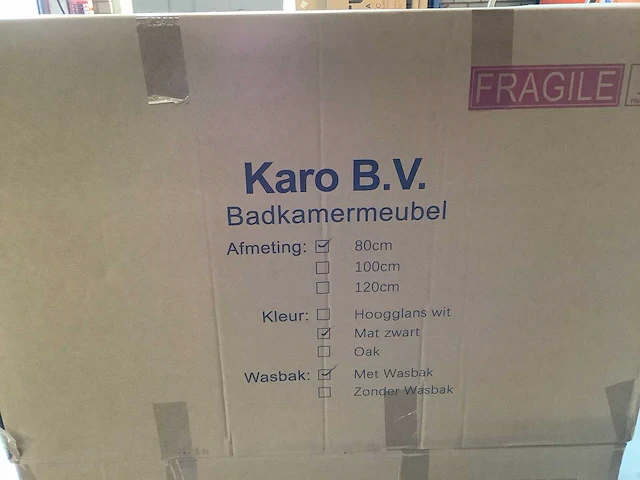 Karo - 64.0023 - badkamermeubel met wasbak en led spiegel - afbeelding 3 van  4