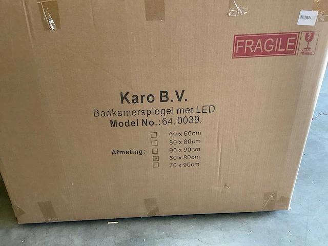 Karo - 64.0023 - badkamermeubel met wasbak en led spiegel - afbeelding 4 van  4