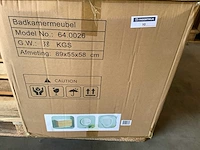 Karo - 64.0026 - badkamermeubel met wasbak en led spiegel - afbeelding 2 van  4