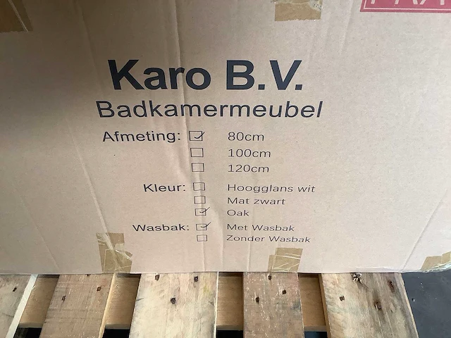 Karo - 64.0026 - badkamermeubel met wasbak en led spiegel - afbeelding 3 van  4