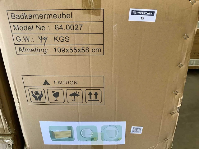 Karo - 64.0027 - badkamermeubel met wasbak met led spiegel - afbeelding 2 van  3