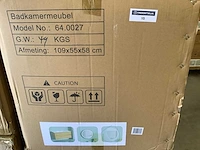 Karo - 64.0027 - badkamermeubel met wasbak met led spiegel - afbeelding 2 van  3