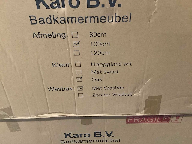 Karo - 64.0027 - badkamermeubel met wasbak met led spiegel - afbeelding 3 van  3