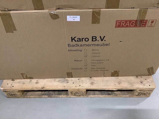 Karo - 64.0028 - badkamermeubel met wasbak. 120 cm breed. - afbeelding 2 van  3