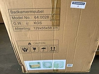 Karo - 64.0028 - badkamermeubel met wasbak en 2x led spiegel - afbeelding 2 van  4