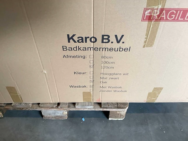 Karo - 64.0028 - badkamermeubel met wasbak en 2x led spiegel - afbeelding 3 van  4