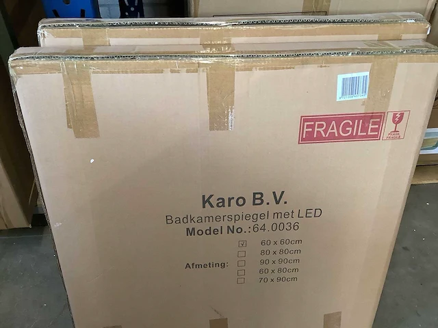 Karo - 64.0028 - badkamermeubel met wasbak en 2x led spiegel - afbeelding 4 van  4