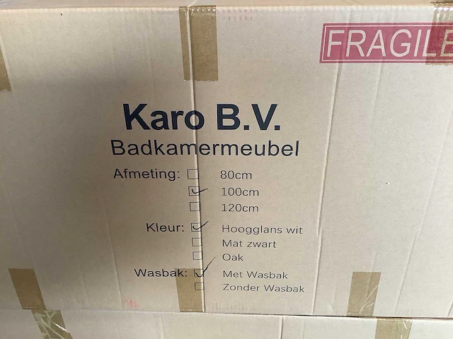 Karo - 64.0029 - badkamermeubel met wasbak en led spiegel - afbeelding 3 van  4