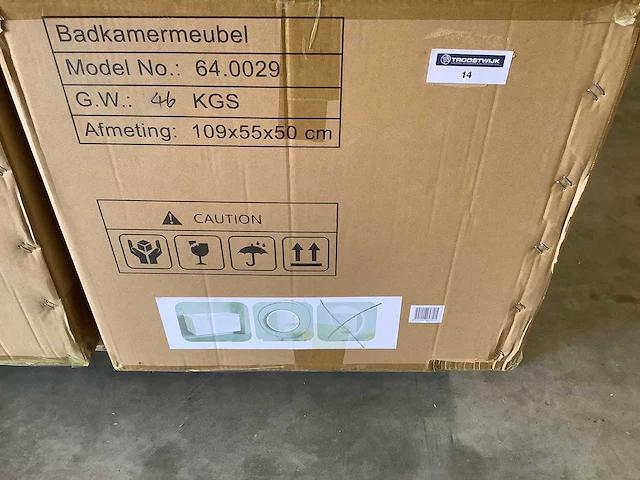 Karo - 64.0029 - badkamermeubel met wasbak met led spiegel - afbeelding 2 van  3