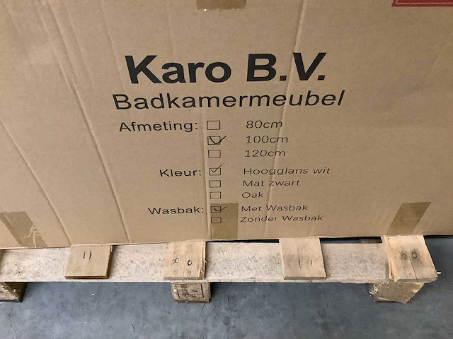 Karo - 64.0029 - badkamermeubel met wasbak met led spiegel - afbeelding 3 van  3