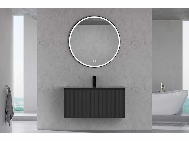 Karo - 64.0030 - badkamermeubel met wasbak en led spiegel - afbeelding 1 van  4